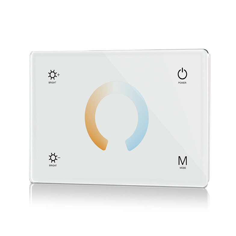 T2(IT) 4CH*3A 12-24VDC Constant Voltage Tunable White Touch LED Wall Panel Controller